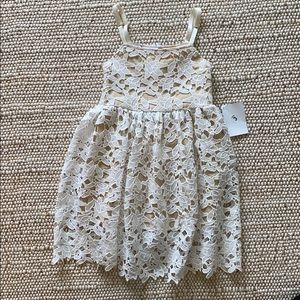Modern child white lace dress